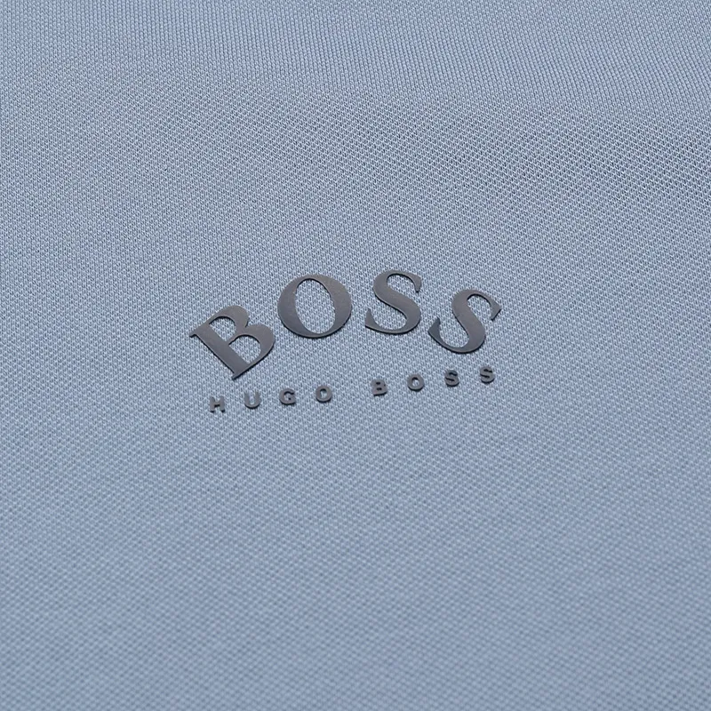HUGO BOSS Short Sleeved Polo Shirt Men's Gray Blue-3