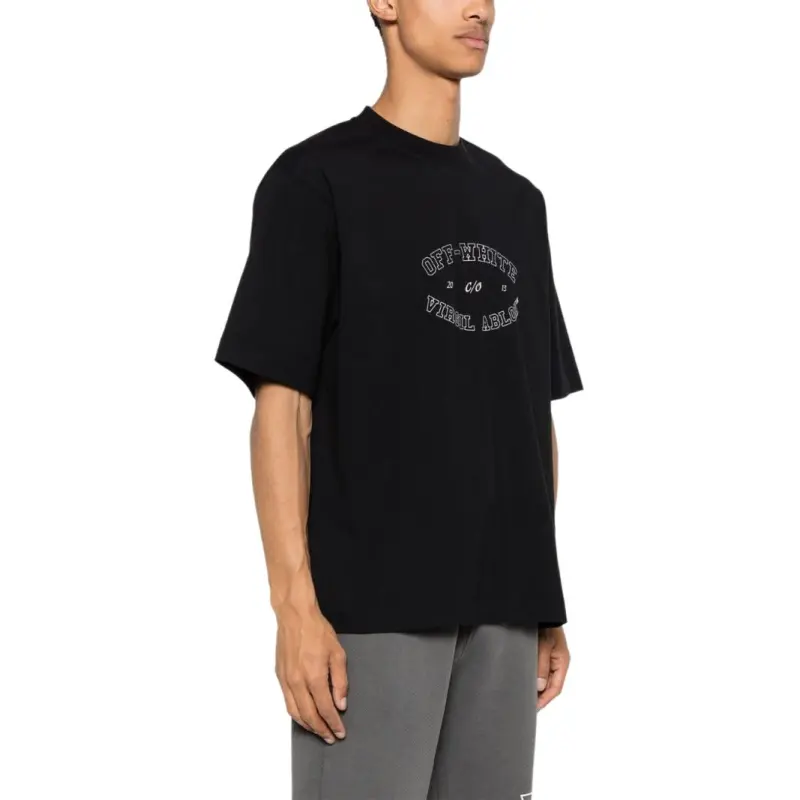 OFF WHITE Logo Printed Crewneck T Shirt-3