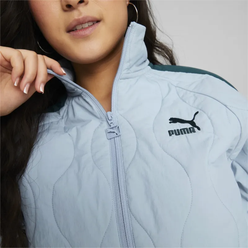 PUMA T7 T7 Quilting Track Jacket Jacket Women's Blue-4