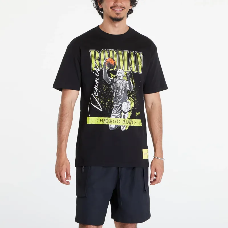 Mitchell & Ness x NBA Chicago Bulls T Shirt Men's Black-2