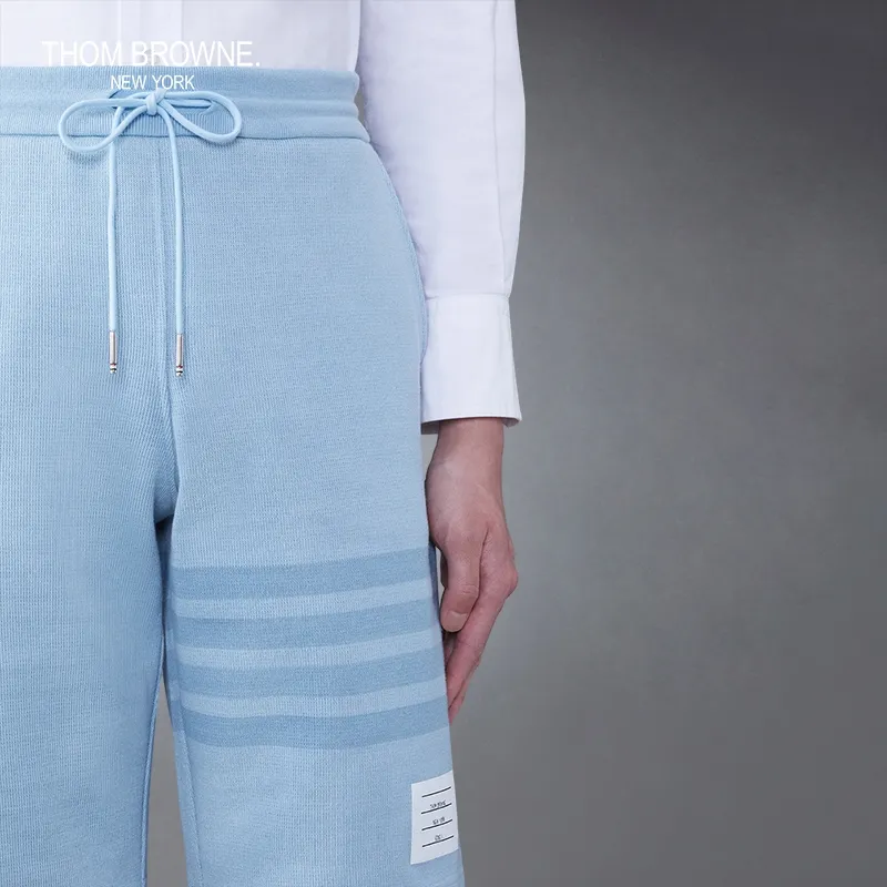 THOM BROWNE 4 Bar Drawstring Track Shorts-4