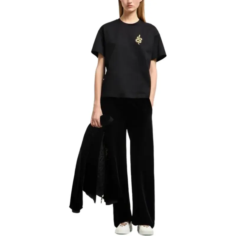 EMPORIO ARMANI Asv Mercerised Jersey Boxy T shirt With Chinese New Year Embroidery-4