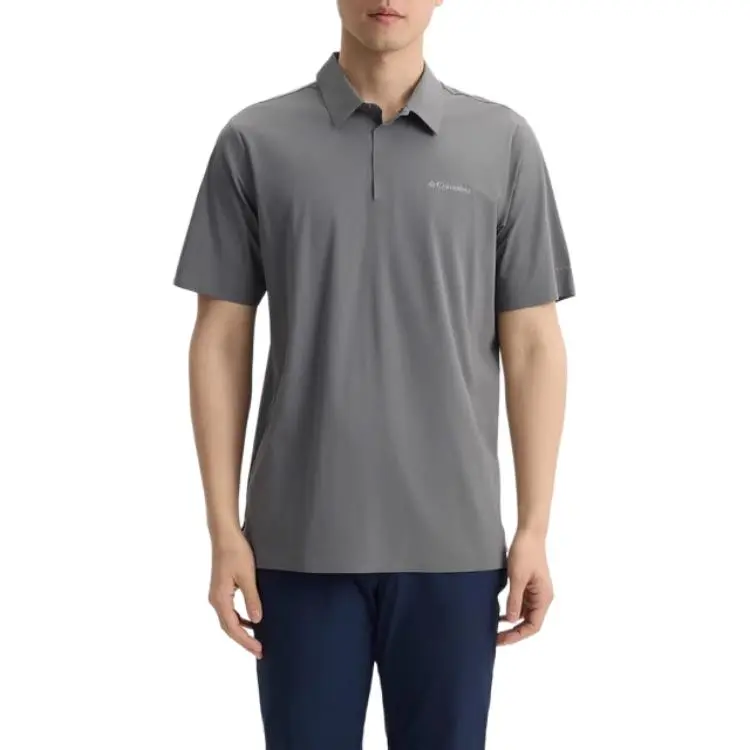 Columbia Polo Shirts Men Gray 023-2