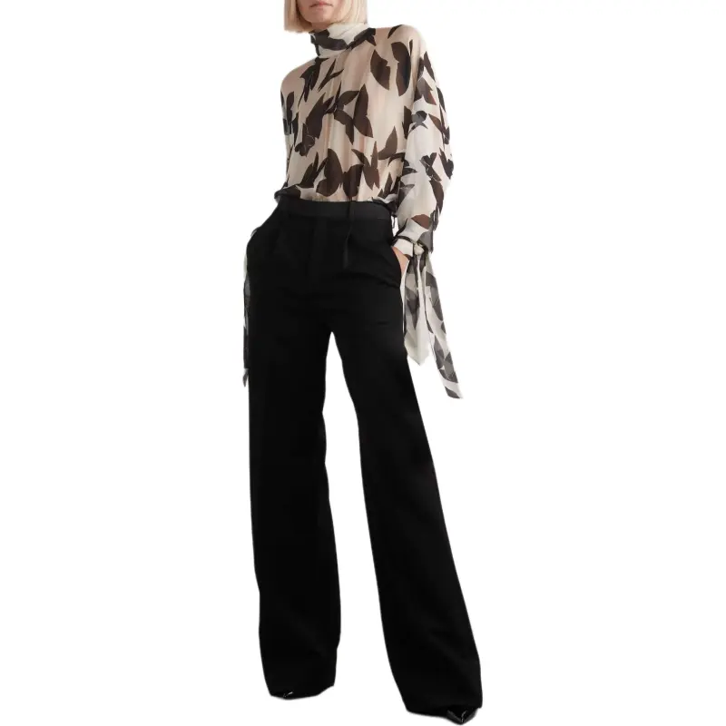 SAINT LAURENT SS23 Casual Pants Women's Black-3