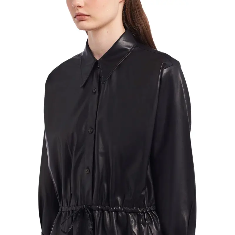 PRADA Drawstring-waist Long-sleeve Playsuit-3
