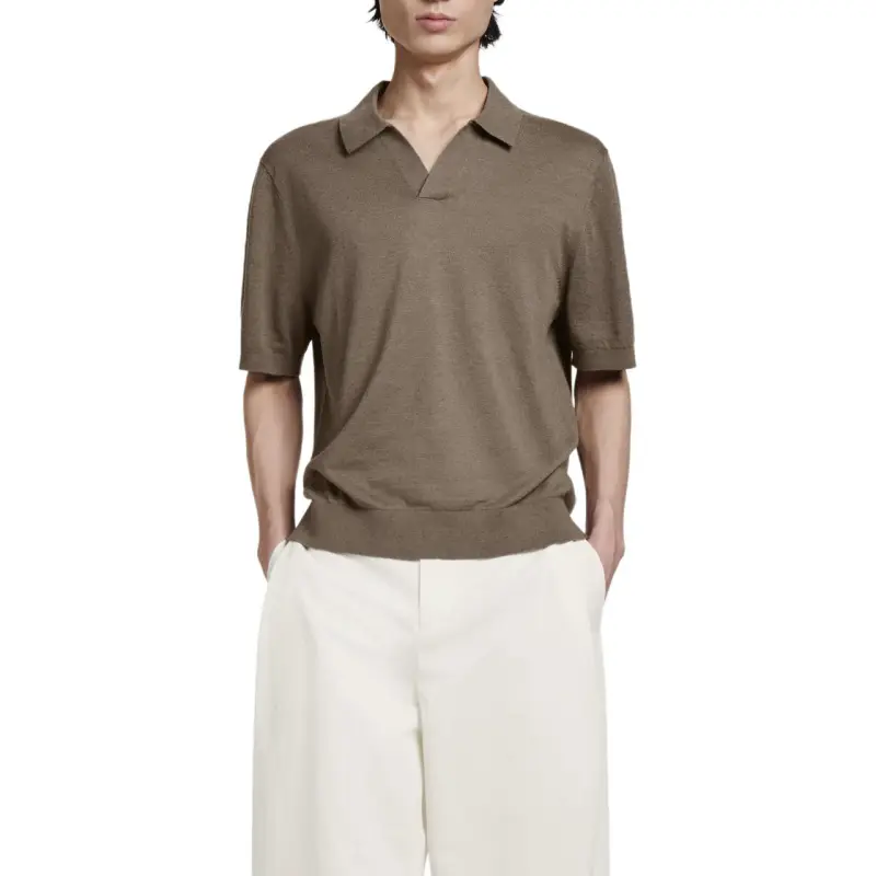 COS Polo Shirt Men's Dark Mole Gray-1