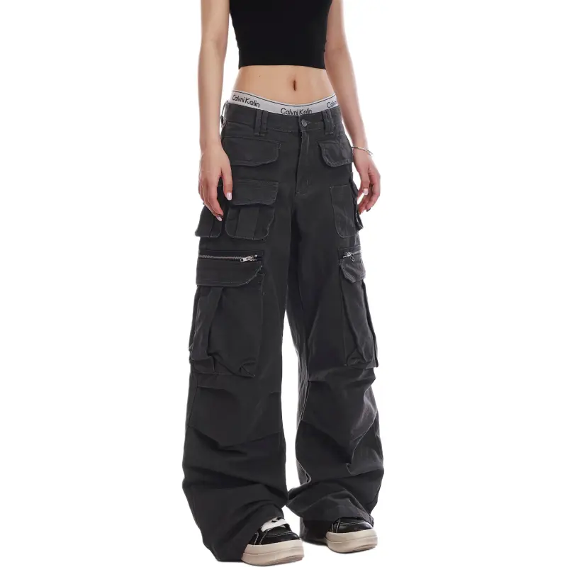 VINMUK Cargo Pants Unisex Dark Gray-7