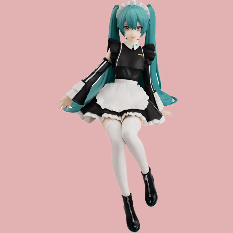 FURYU Hatsune Miku Vocaloid Maid Costume Noodle Press Scale Figure Bonus Gifts Medium-1