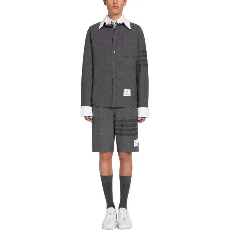 THOM BROWNE Cotton Long sleeved Shirt-4