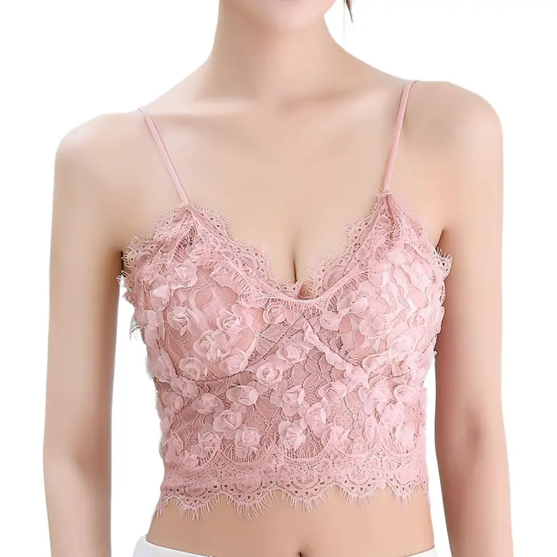 Flowers In Water Camisole Women's Pink-2