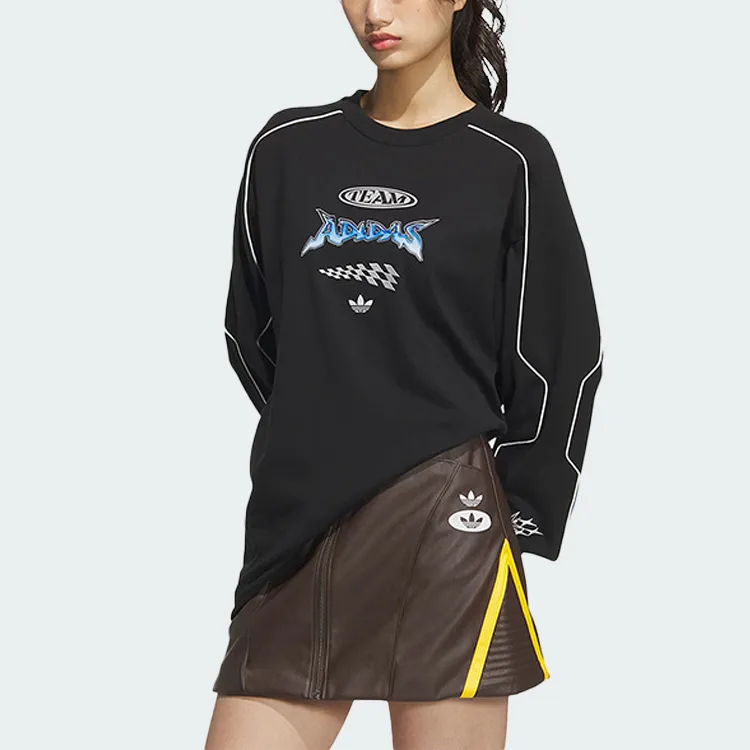 Adidas Originals SS25 RAC CREW U T Shirt Unisex Black-5