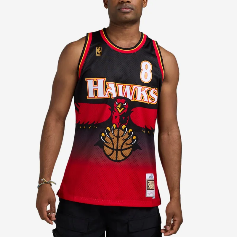 Mitchell & Ness 'NBA Atlanta Hawks 96 Steve Smith' Swingman Road Jersey Vest Top-2