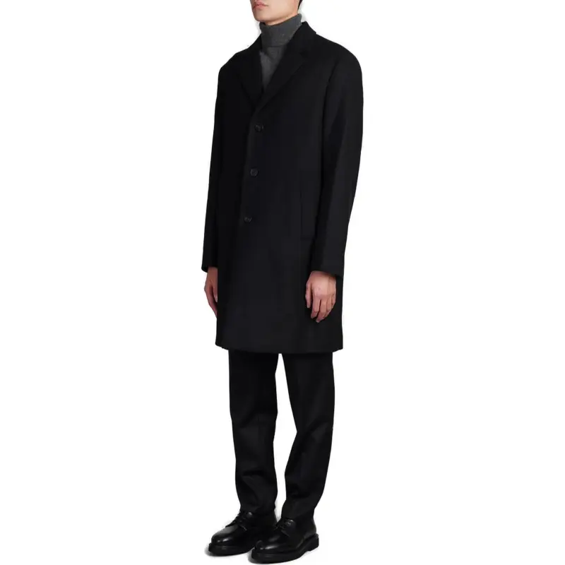 THEORY 3 Button Melton Topcoat-2