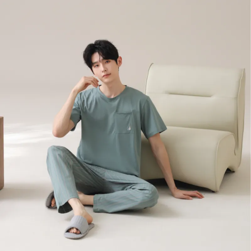 HUADAOJI Men Pajama Sets-5