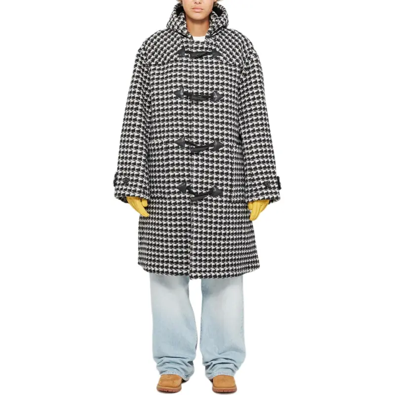 Denim Tears X Stussy Spade Jacquard Duffle Coat-2