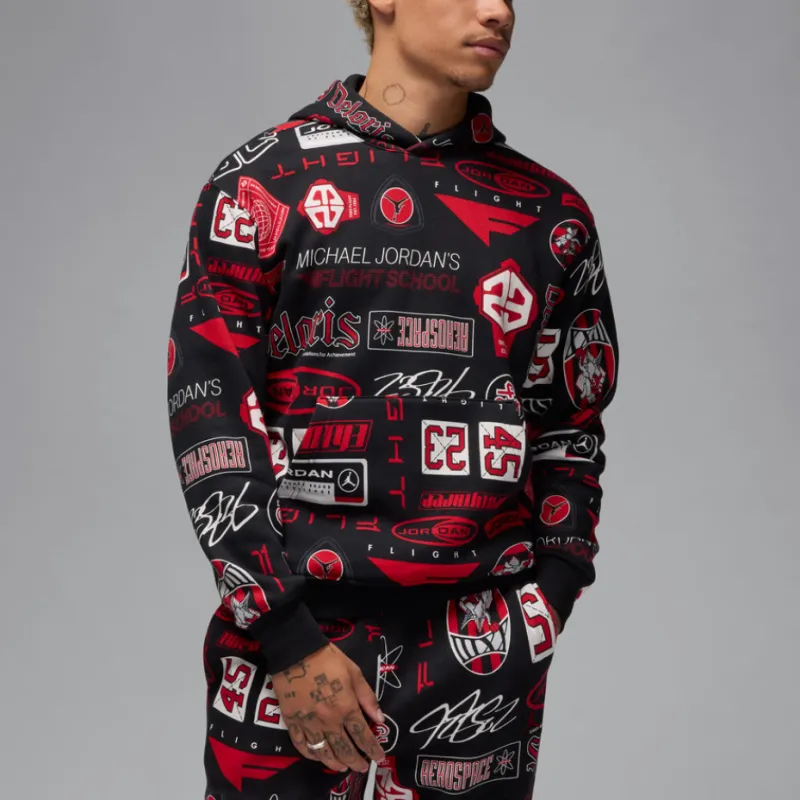 Jordan BRAND SS25 Sweatshirt Men's Black/University Red-2