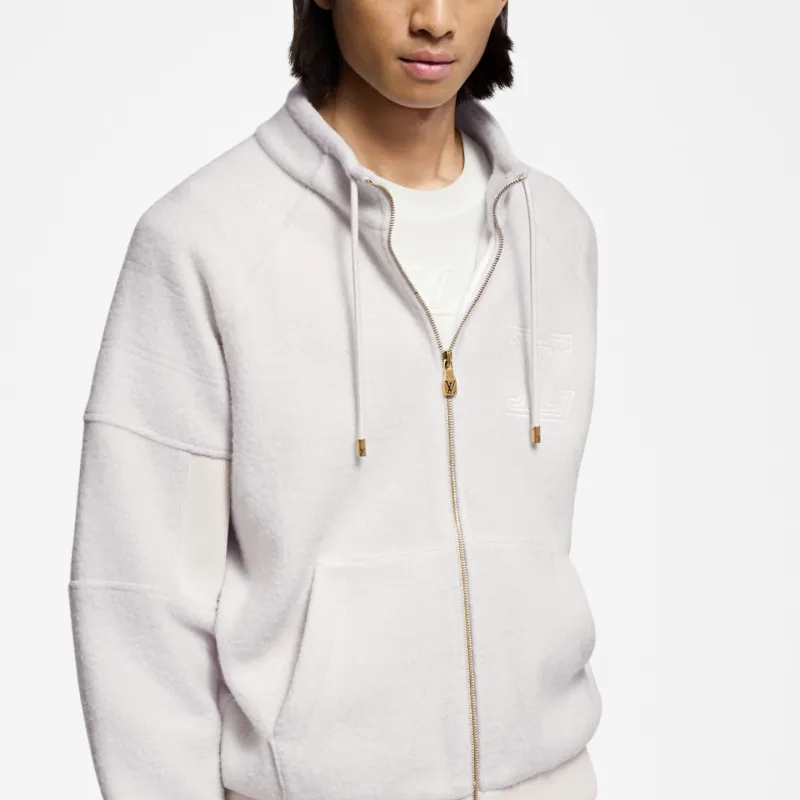 LOUIS VUITTON 1AGJXN Quilted Textured Wool Blouson-5