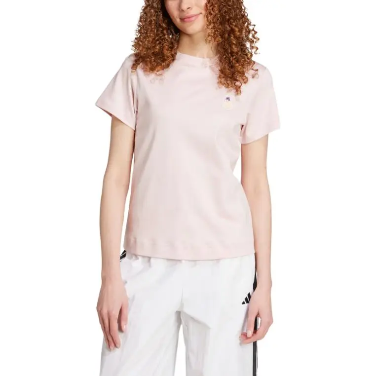 Adidas SS25 T Shirt Women's Light Pink-1