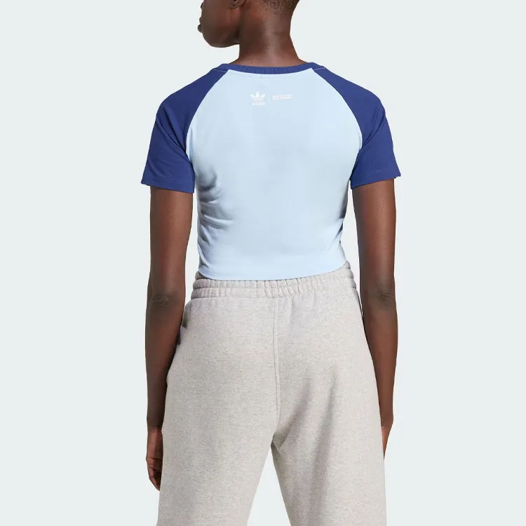 adidas originals X Hello Kitty Cinnamoroll Graphic Baby Tee 'Clear Sky'-2