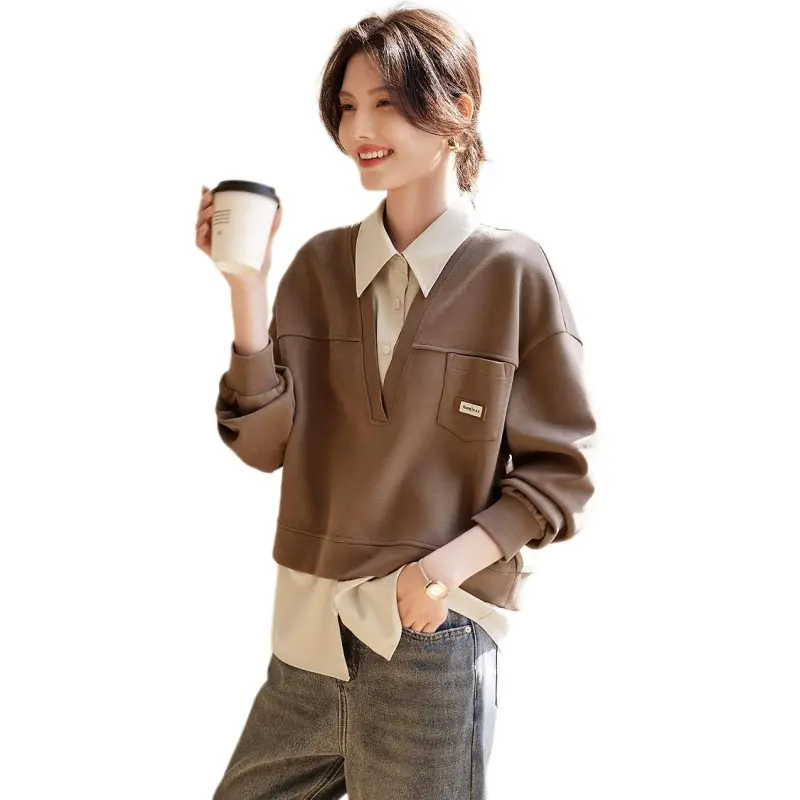 XWI Sweatshirts Women's Camel-3