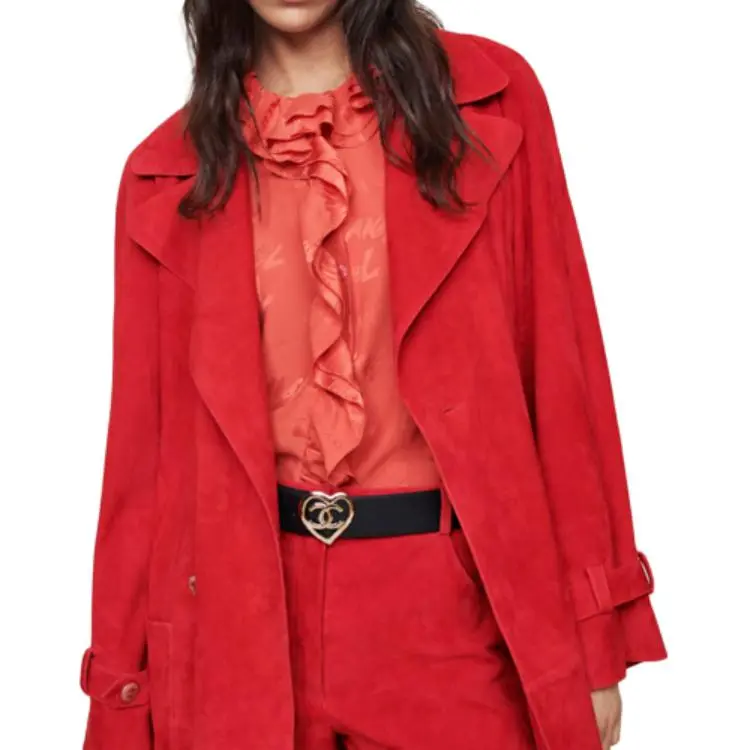 CHANEL SS22 Trench Coat Women's Red-2