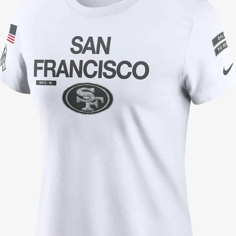 Nike San Francisco 49ers Salute To Service Legend Women's Nike Nfl T Shirt-2