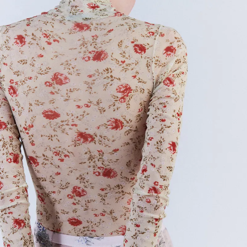 PRADA Allover Printed Jersey Bodysuit-3