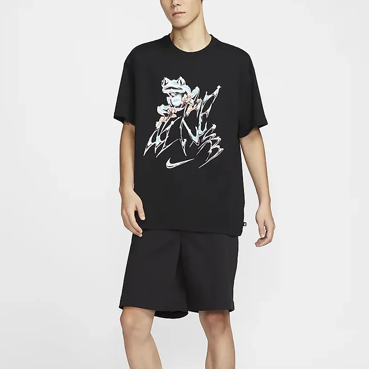 Nike T Shirts Men Black-2