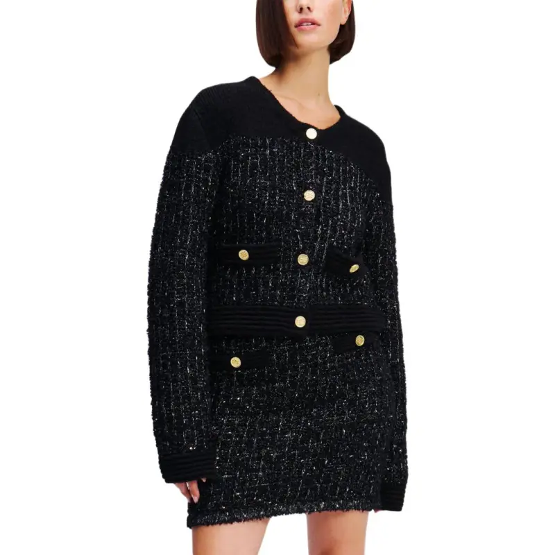 KARL LAGERFELD / Karl Lagerfeld Jeans Bouclé Knit Cardigan-4