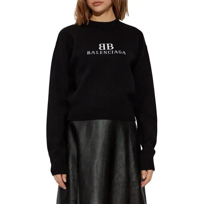 Balenciaga Bb Logo Knitted Jumper-3