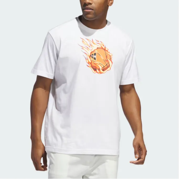 Adidas On Fire Basketball Graphic Tee-2
