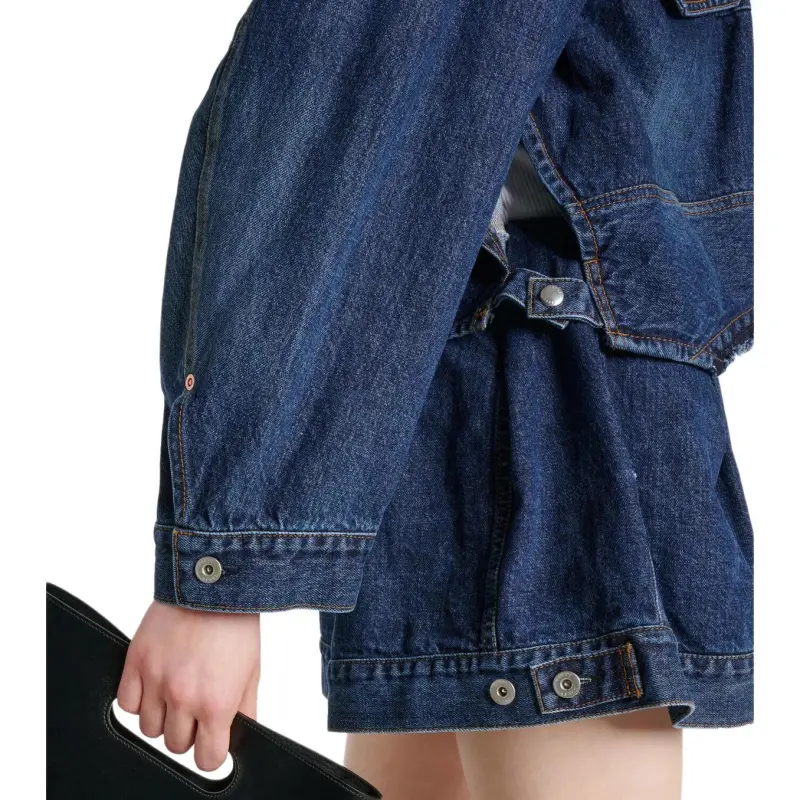 Sacai Raw cut Hem Denim Jacket-4