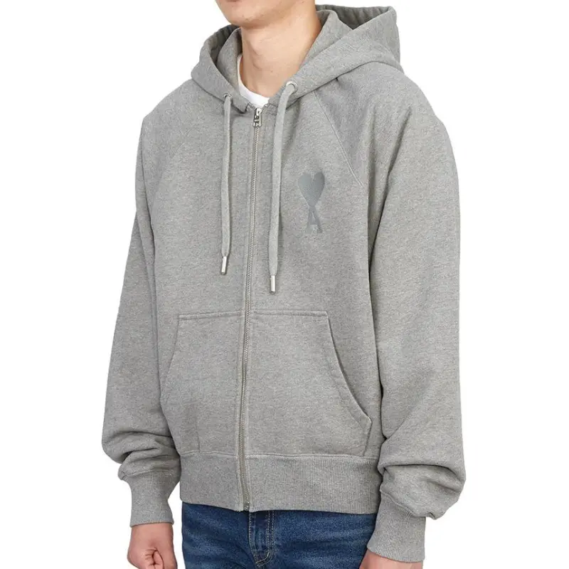 AMIPARIS Tonal Big Zip Hoodie-5