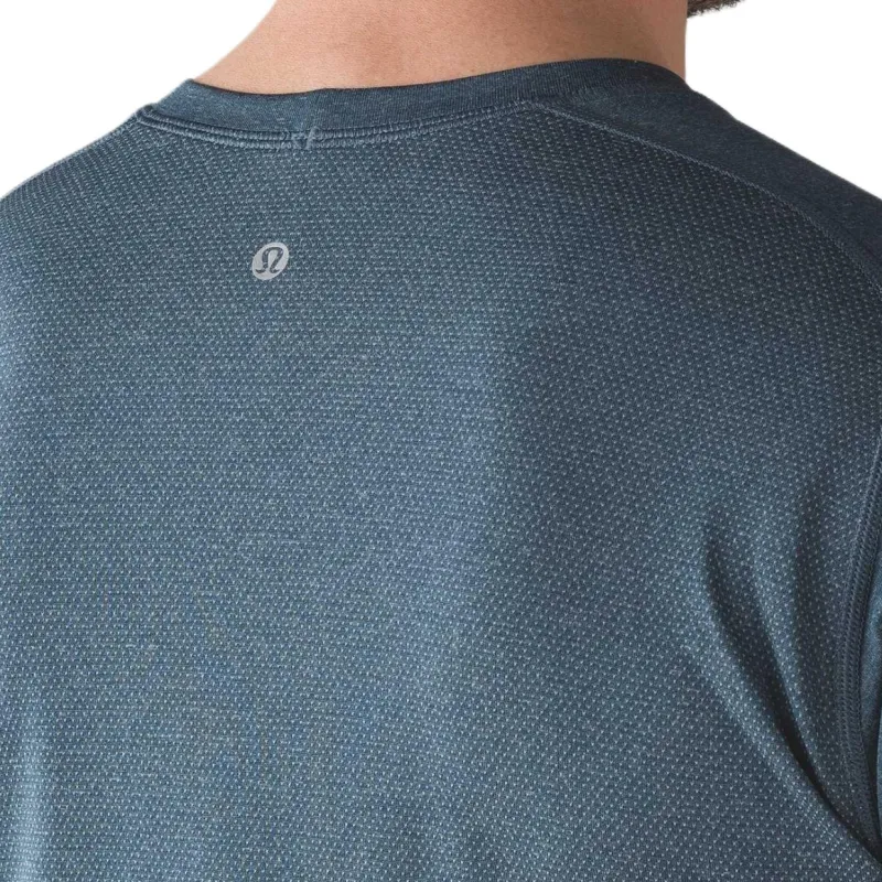 Lululemon Metal Vent Tech T-Shirt Poly Heather Men Blue Gray-3