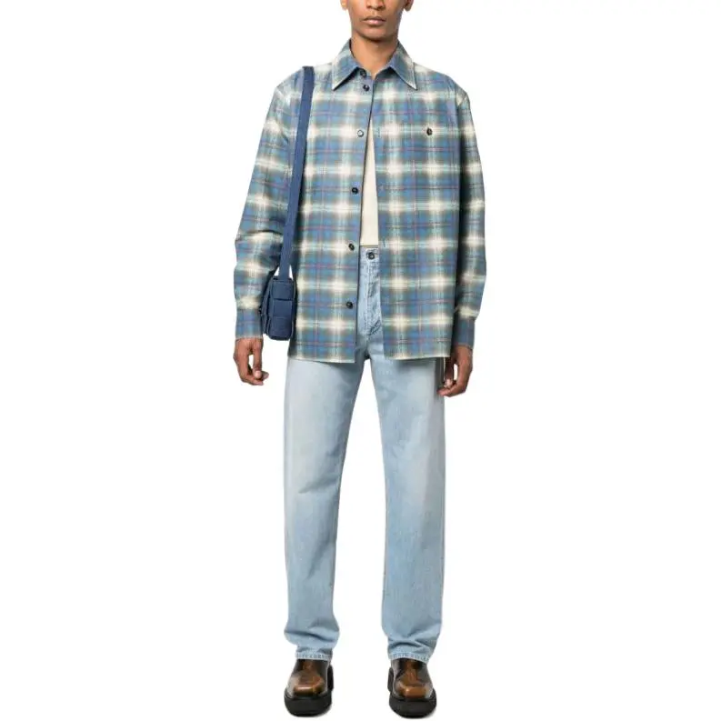 Bottega Veneta Logo Patch Straight Leg Jeans-5