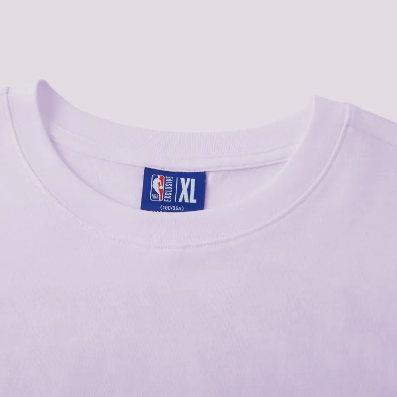 NBA Los Angeles Lakers Team Culture Collection T Shirt Unisex Light Purple-2