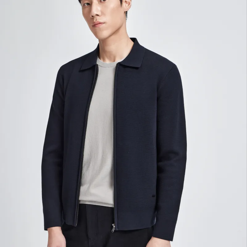 GOLDLION Versatile Sweater For Spring And Fall Men's Navy Blue-2