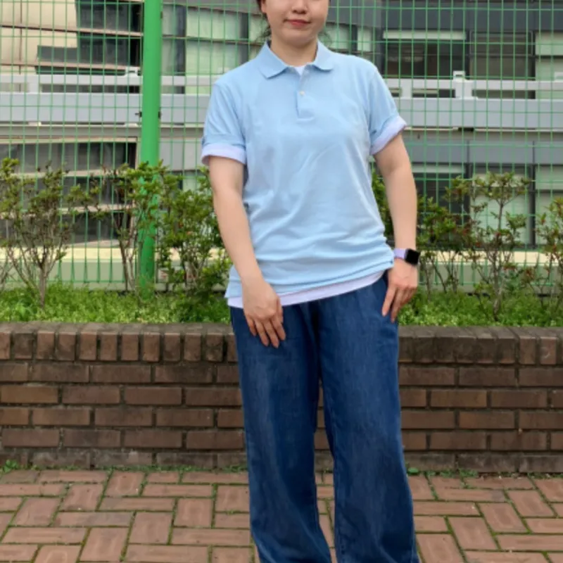 UNIQLO Polo Shirt Unisex Light Blue-1