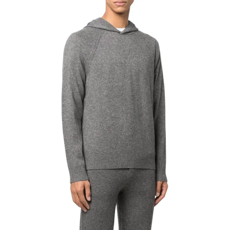 VINCE Melange effect Knit Hoodie-3