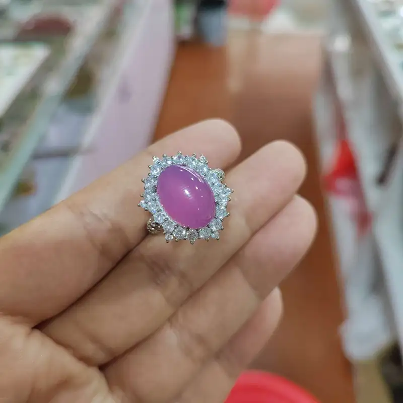 Gifts Chalcedony Jade Rings Unisex-4