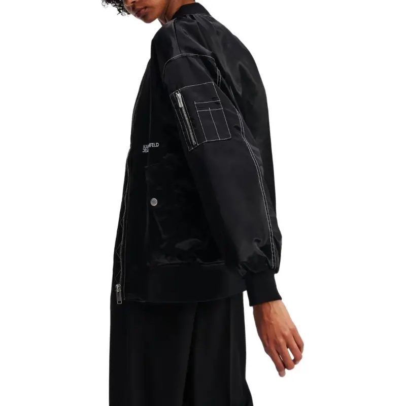 KARL LAGERFELD / Karl Lagerfeld Jeans Satin finish Bomber Jacket-4