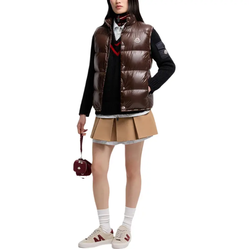 Moncler Vests Women's Brown-1