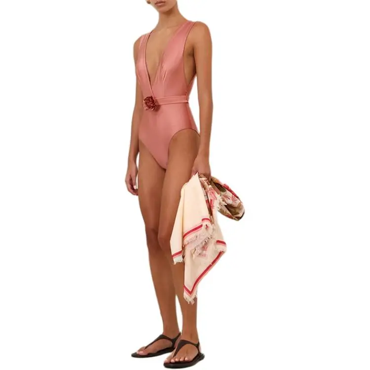 Zimmermann Lucky Plunge Flower Swimsuit-4