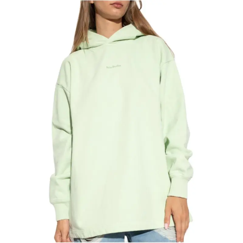 Acne Studios Stamped Logo Hoodied Sweatshirt Pastel Green-4