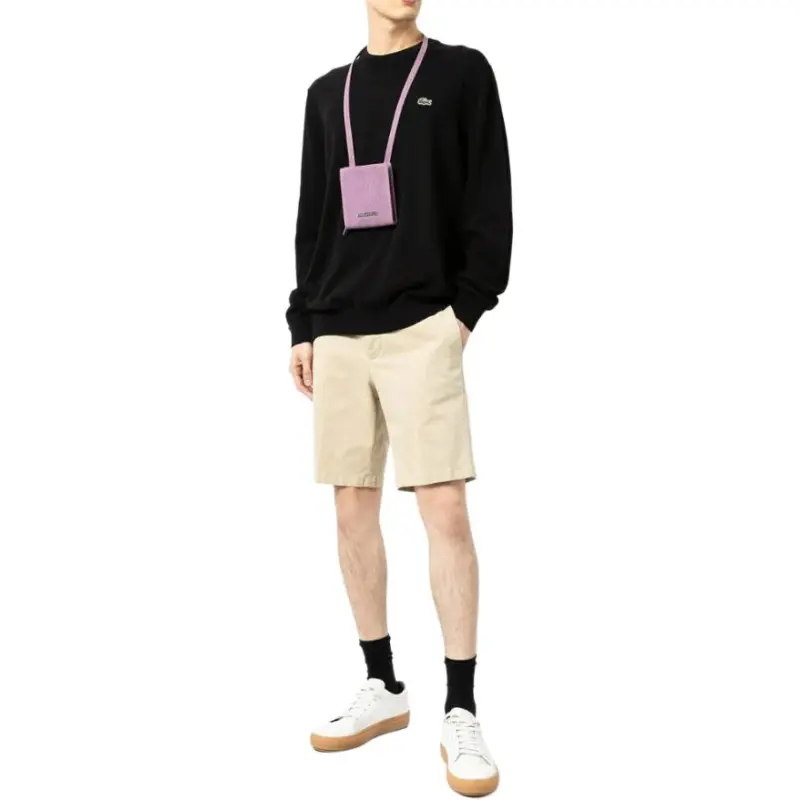 LACOSTE Crocodile embroidered Cotton Sweatshirt-1