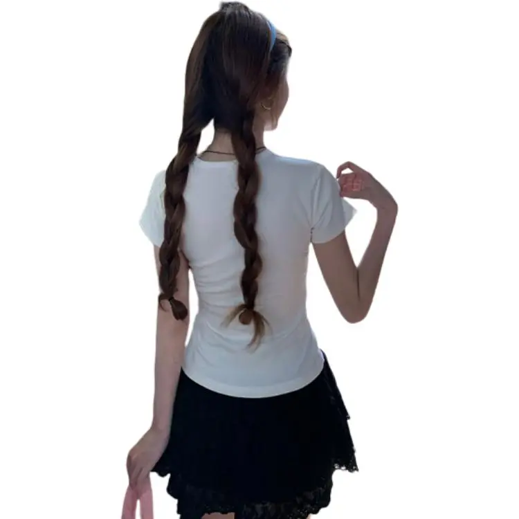 Mu Xiao Xin T Shirts Women's White Gray-1