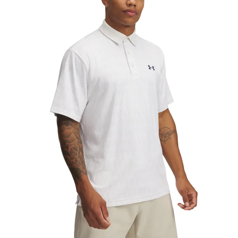 Under Armour Playoffs Print Polo 3.0 Polo Shirt Men's White 116-2