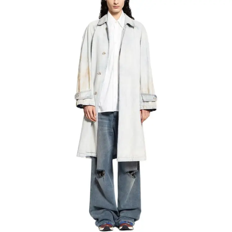 MM6 Maison Margiela Trench Coat Men's Light Blue-1