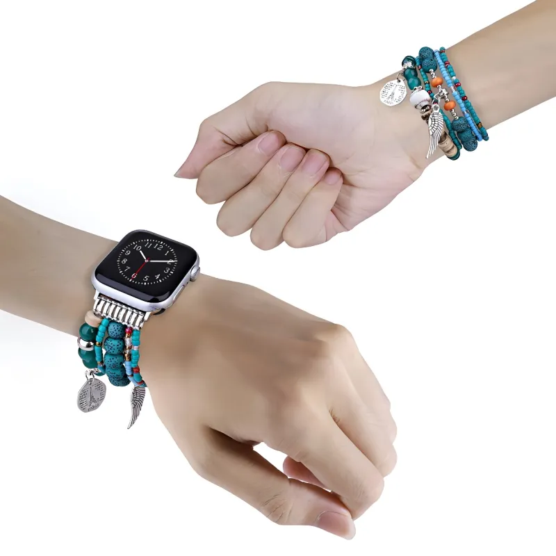 KVZUVUU Apple Compatibility Watch Band Resin Material-5