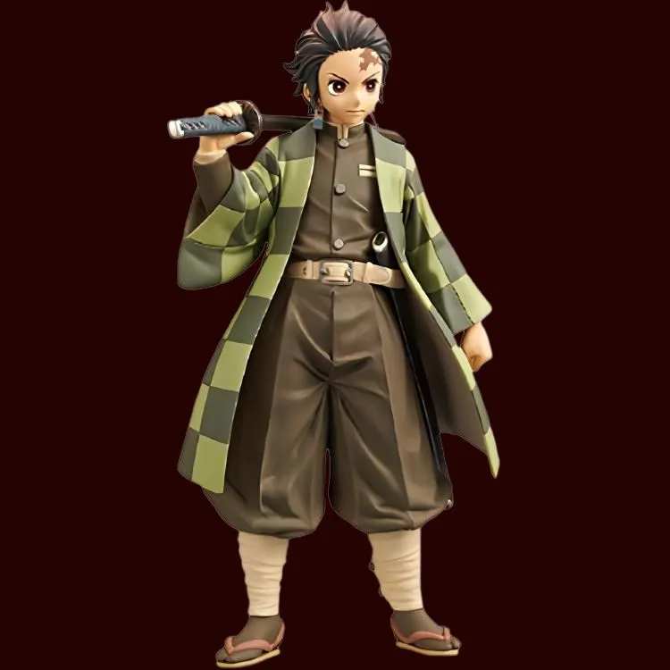 BANPRESTO Glass Factory Demon Slayer  Kimetsu No Yaiba Obi Second Style Tanjiro Kamado Bonus Gifts 15cm-3